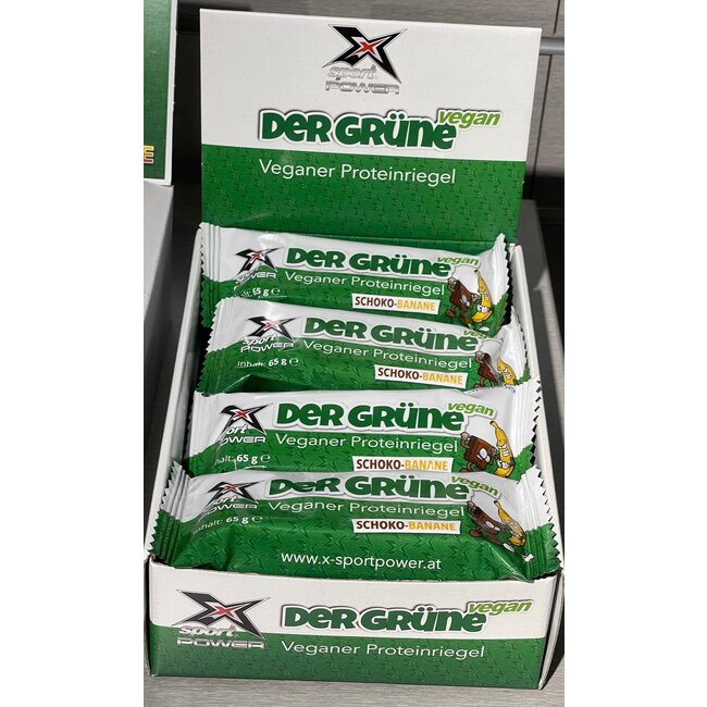 X-Sport® POWER DER GRÜNE Veganer  Proteinriegel "Schoko-Banane"