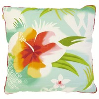 Pacific flower quilted cushion