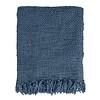 Indigo solid throw
