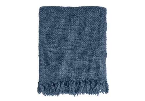 Indigo solid throw