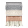 Peach pink mohair throw