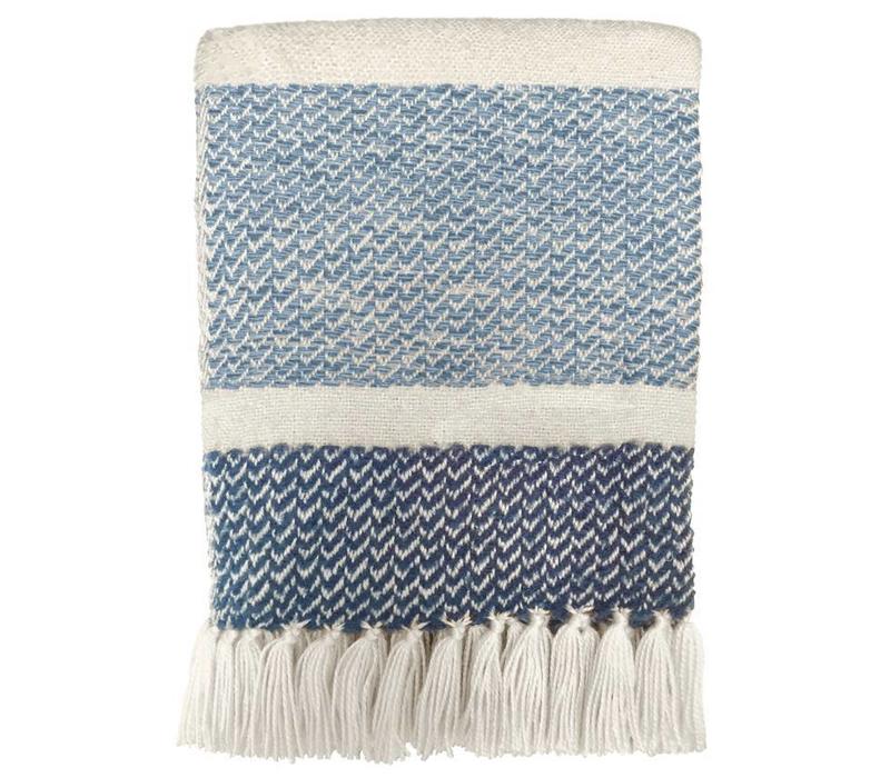 Berber grainy blue throw