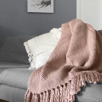 Marble pink throw