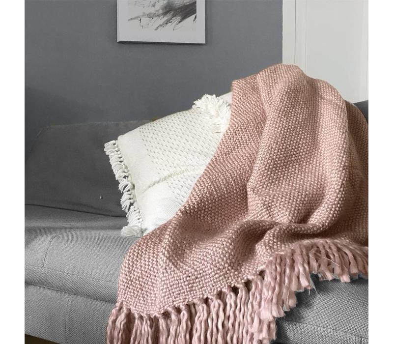 Marble pink throw