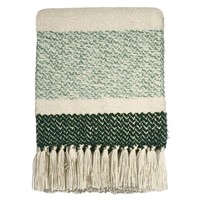 Berber grainy green throw