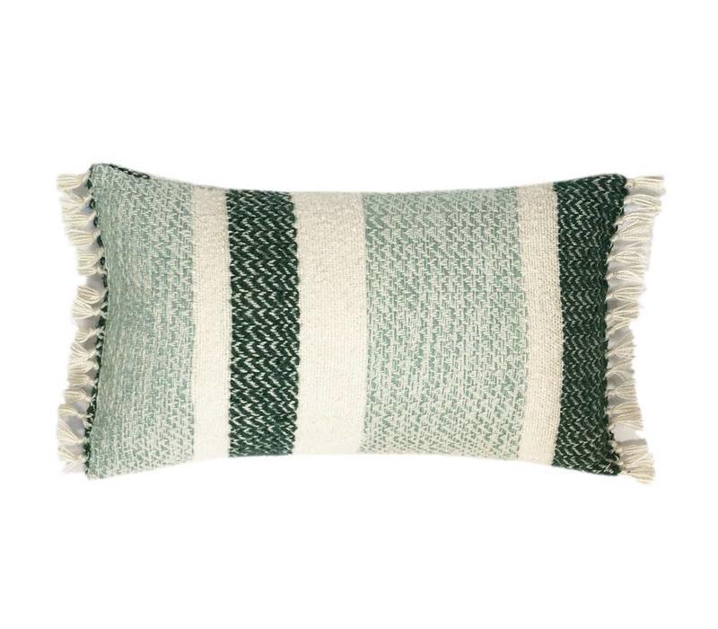 Berber grainy green cushion