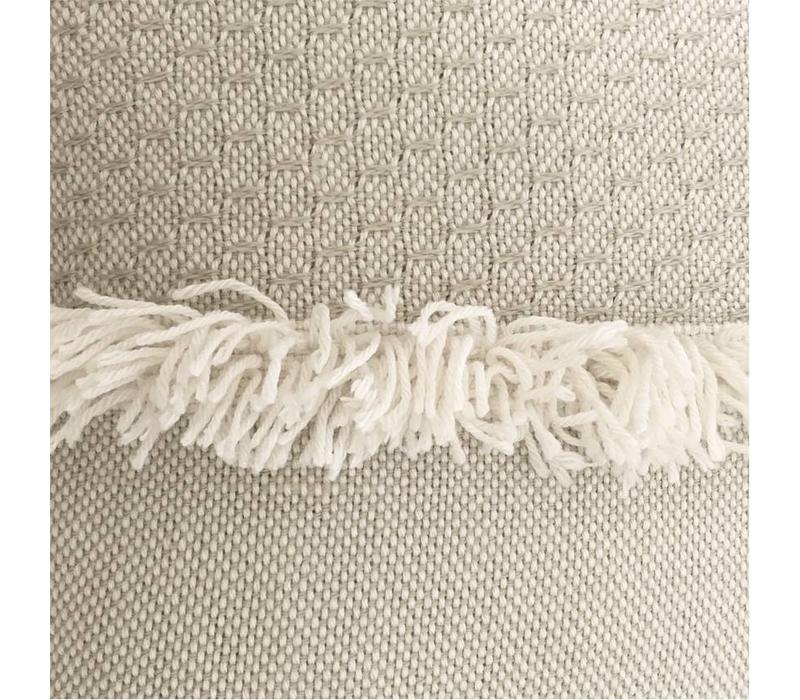 Offwhite fringe throw