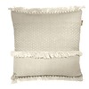 Offwhite fringe cushion