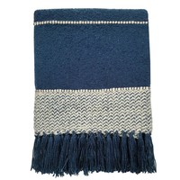 Berber dark blue throw