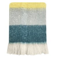 Dark lead blue mohair throw