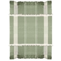 Peagreen fringe throw