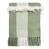 Peagreen fringe throw