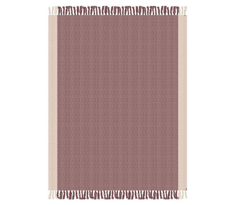 Teepee stone pink throw