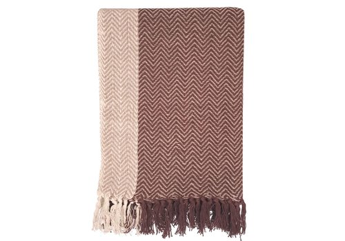 Teepee stone pink throw