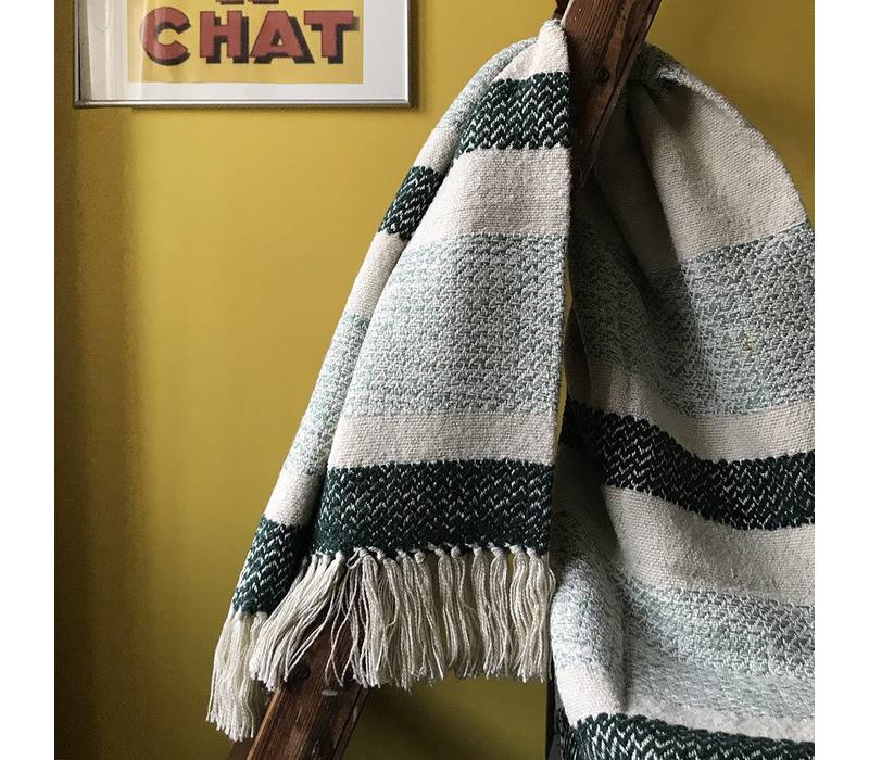 Berber grainy green throw