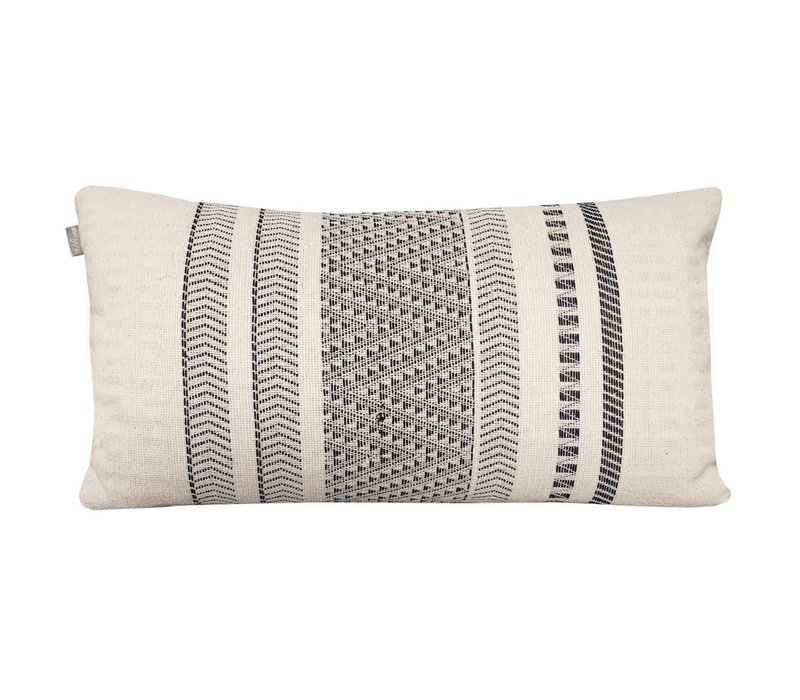 Native stripe cotton offwhite cushion 35x65cm