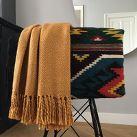 Inca yellow solid throw (NEW)