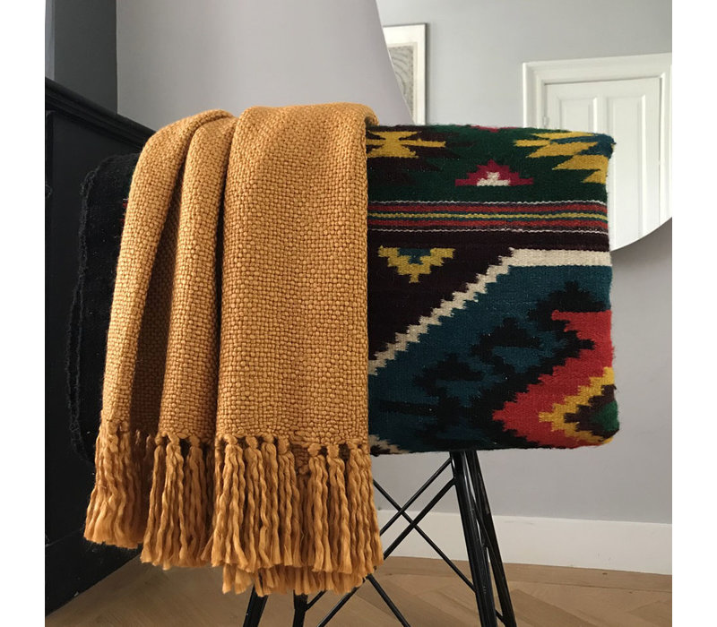 Inca yellow solid throw (NEW)