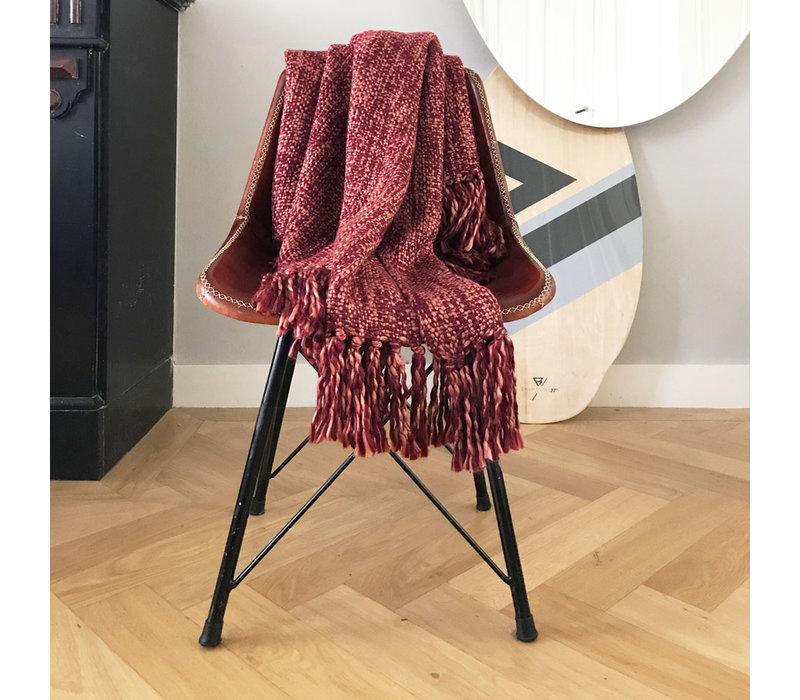 Marble burgundy red throw (NEW)