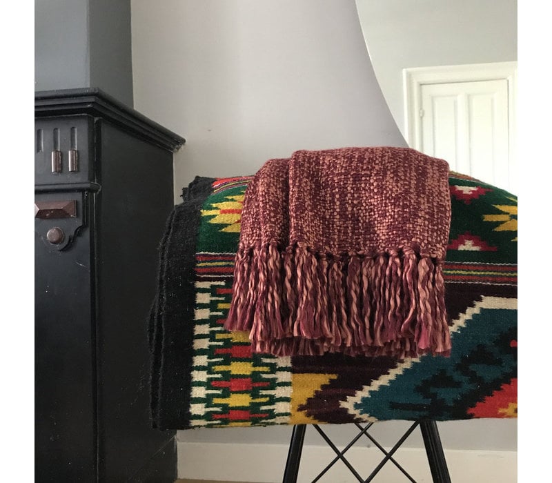 Marble burgundy red throw (NEW)