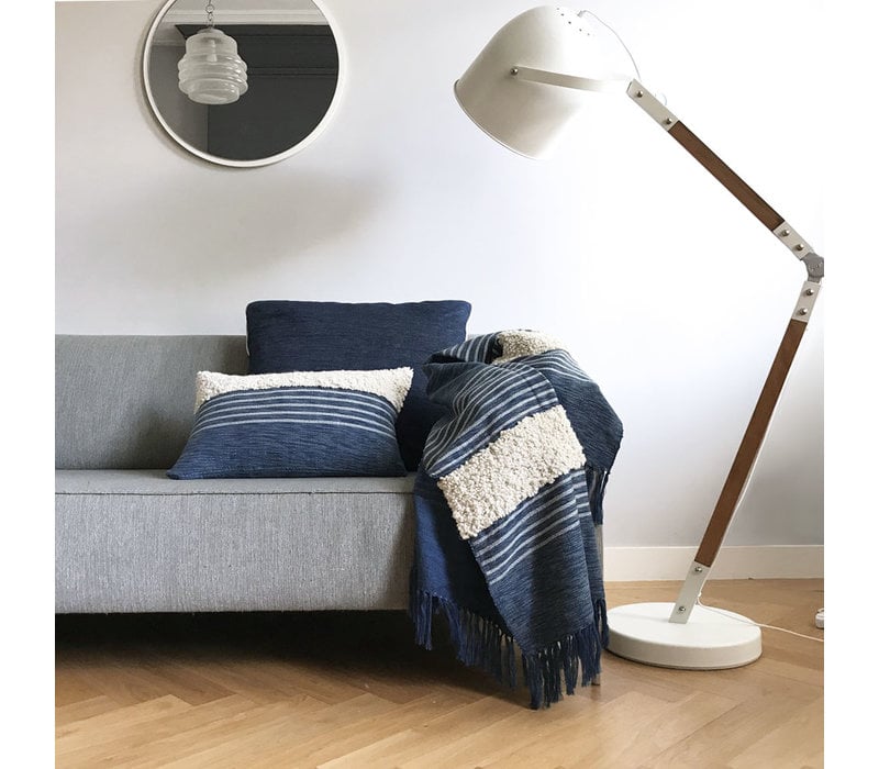 Tribal indigo blue cushion (NEW)