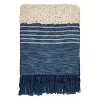 Tribal indigo blue throw (NEW)