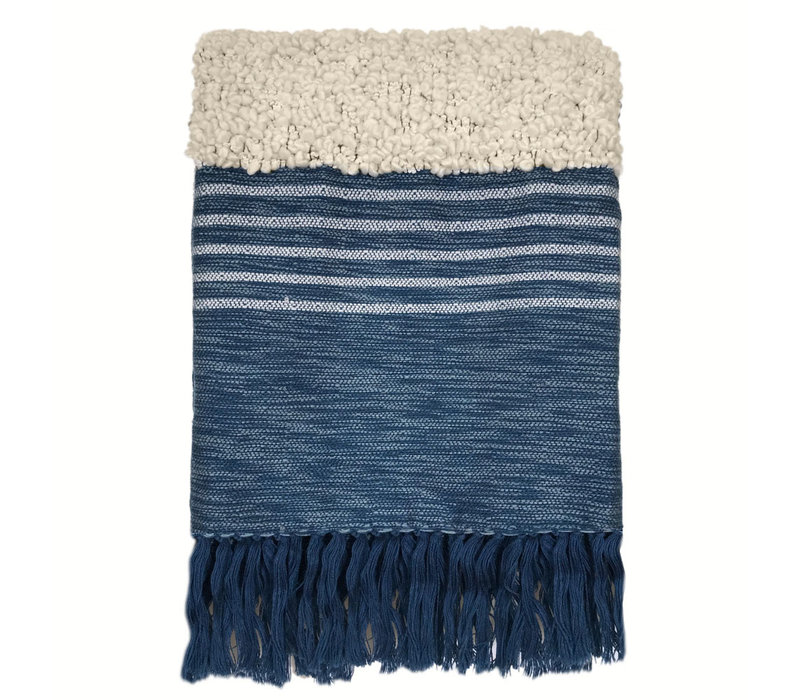 Tribal indigo blue throw (NEW)