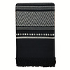 Native stripe cotton black throw 240x270cm (NEW)