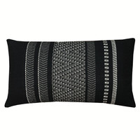 Native stripe cotton black cushion 35x65cm (NEW)