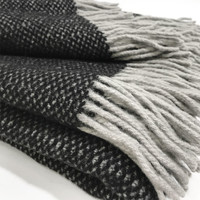 Crow black structure recycled wool throw (NEW)