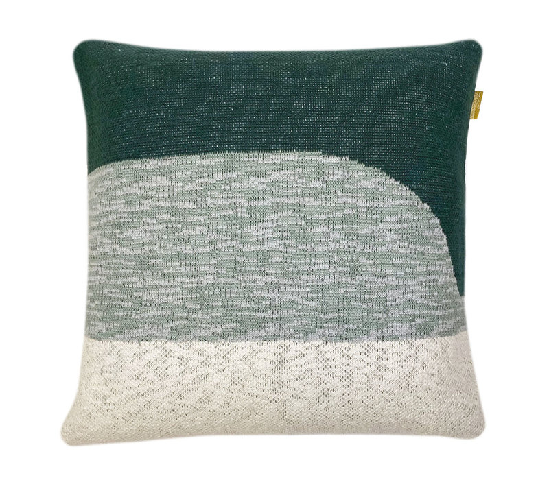 Sunset knitted cushion green (NEW)