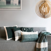 Solid knitted poster cushion green (NEW)