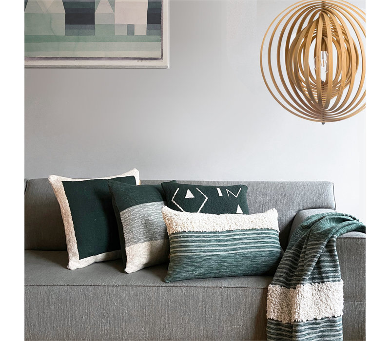 Solid knitted poster cushion green (NEW)