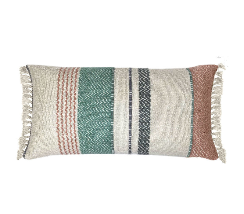 Multicolor pastel boucle cushion (NEW)