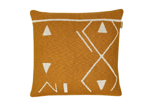 Fantasy line knitted cushion yellow (NEW)