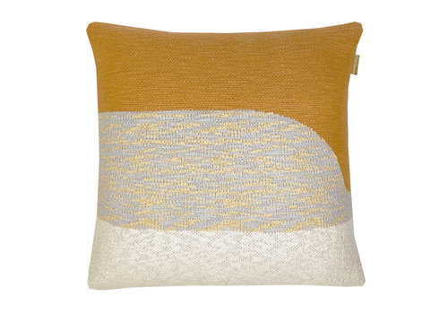 Sunset knitted cushion yellow (NEW)