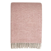 Misty pink double face recycled wool throw (NEW)