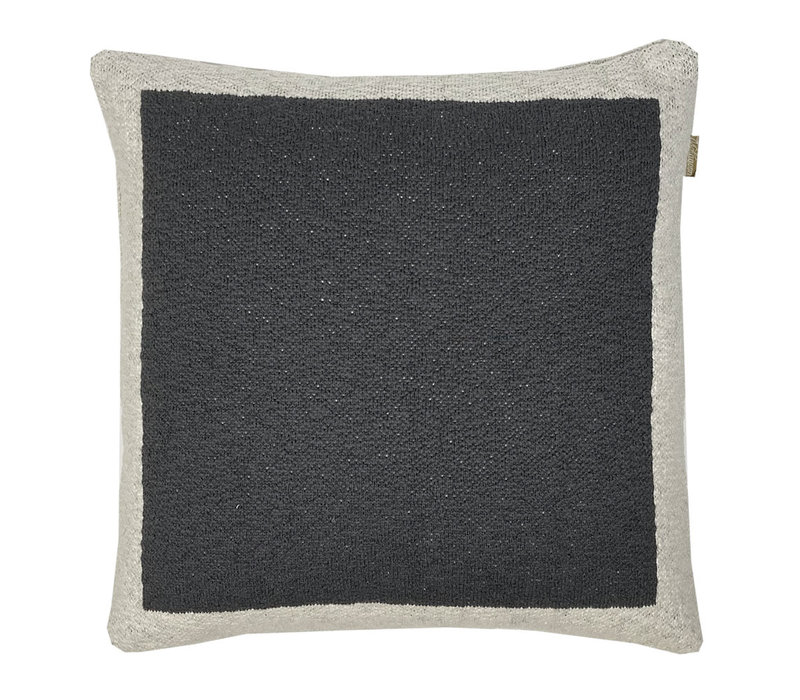 Solid knitted poster cushion black (NEW)