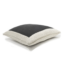 Solid knitted poster cushion black (NEW)