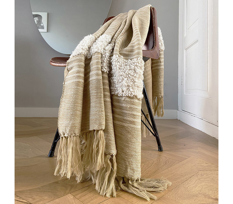 Tribal off white throw (NEW)