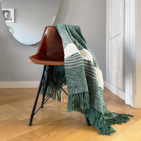 Tribal green throw (NEW)