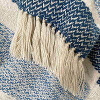 Berber grainy blue throw
