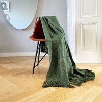 Marble jungle green throw
