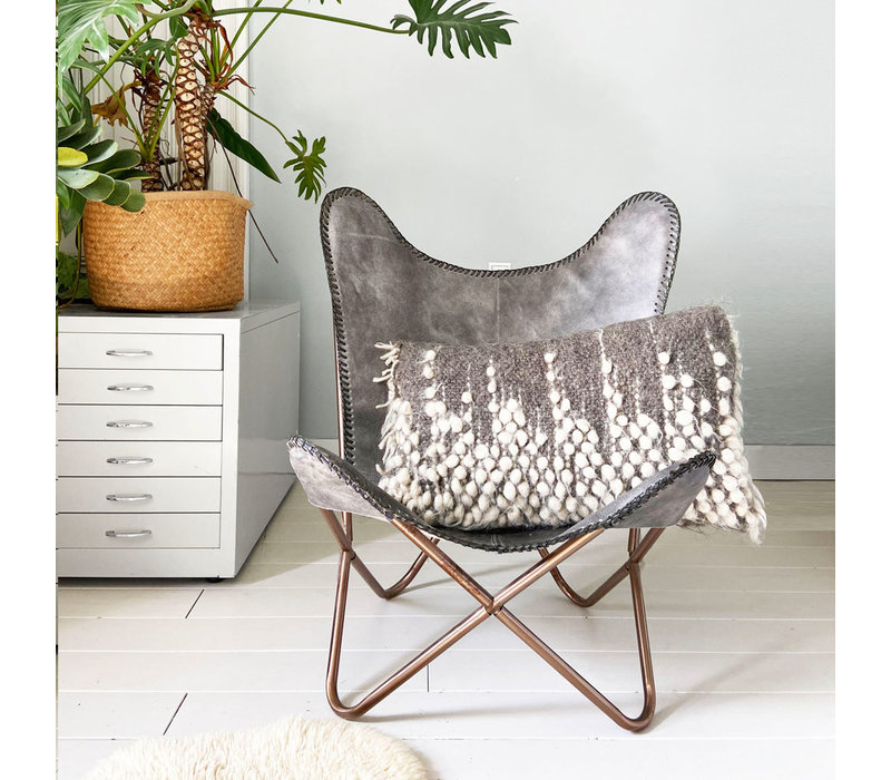 Drops rectangle cushion grey 40x70