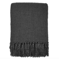Anthracite grey solid throw (NEW)
