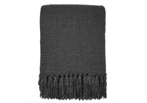 Anthracite grey solid throw (NEW)