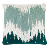 Wave knitted cushion green (NEW)