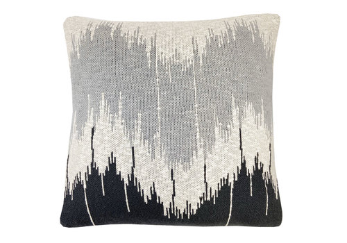 Wave knitted cushion anthracite (NEW)
