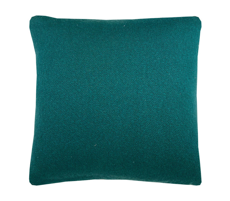 Ikat knitted cushion green (NEW)