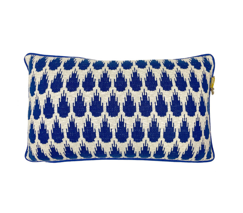 Botanic mini knitted cushion blue (NEW)